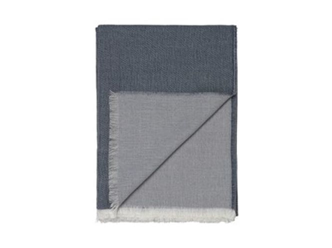 Hovedbilde Elvang Venice pledd white/grey blue