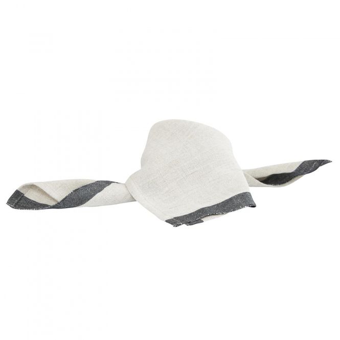 Hovedbilde Rough Linen serviett sort/lin