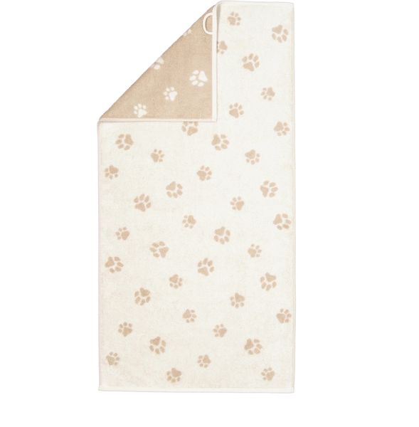 Paws, We love dogs h&aring;ndkle med hundepote m&oslash;nster, beige