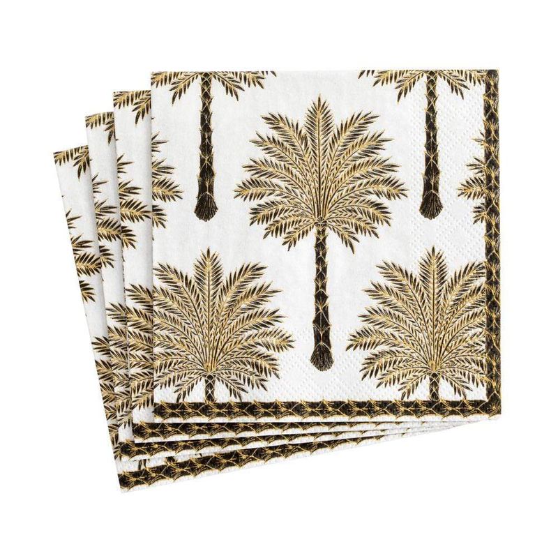 Black Grand Palms coctailservietter