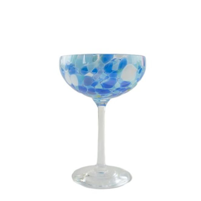 Hovedbilde Camilla Prytz Swirl champagne glass, blå