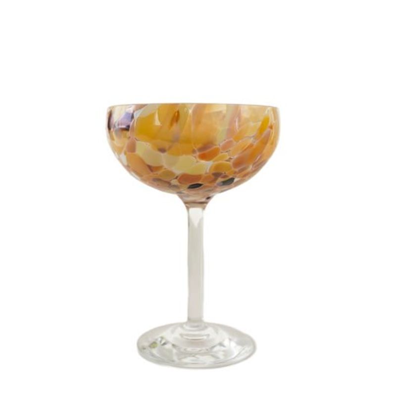 Camilla Prytz Swirl champagne glass, brun